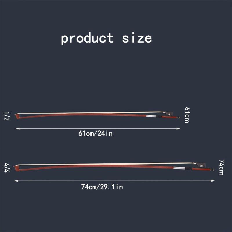 Violin Bow 1/2 & 4/4 Sizes Rosewood Stick Horsehair Stable