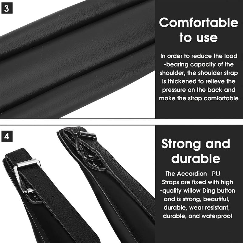 Adjustable Accordion PU Straps Buckle 120 Bass Shoulder Harness Belts