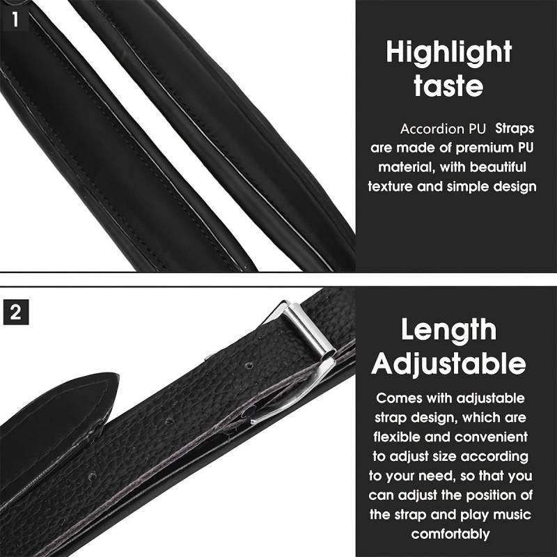 Adjustable Accordion PU Straps Buckle 120 Bass Shoulder Harness Belts