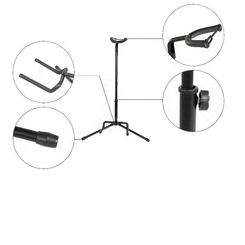 Compact Vertical Guitar Stand Foldable for Easy Storage