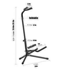 Compact Vertical Guitar Stand Foldable for Easy Storage