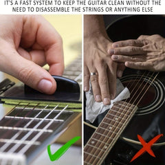 Dual Guitar String Cleaner for Guitar, Bass, Ukulele