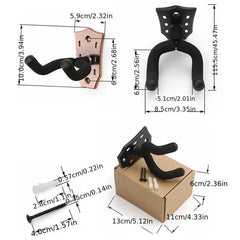 Metal Guitar Hanger Wall Mount Stand Rack Bracket for Guitar and Bass