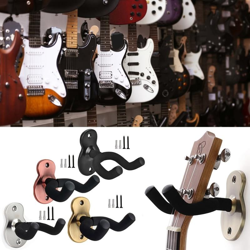 Metal Guitar Hanger Wall Mount Stand Rack Bracket for Guitar and Bass