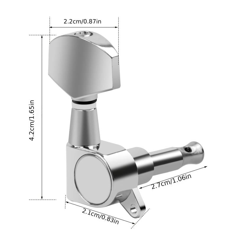6pcs High Semi Enclosed Guitar Tuning Pegs