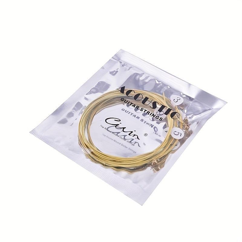 6pcs Acoustic Guitar Strings Brass Steel Core Strings