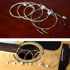 6pcs Acoustic Guitar Strings Brass Steel Core Strings