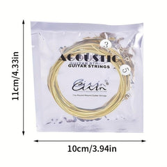 6pcs Acoustic Guitar Strings Brass Steel Core Strings