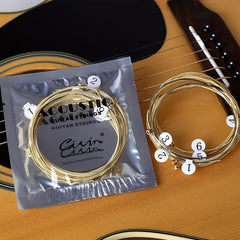 6pcs Acoustic Guitar Strings Brass Steel Core Strings