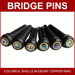 Ebony Guitar Bridge Bolt with Solid String Cone