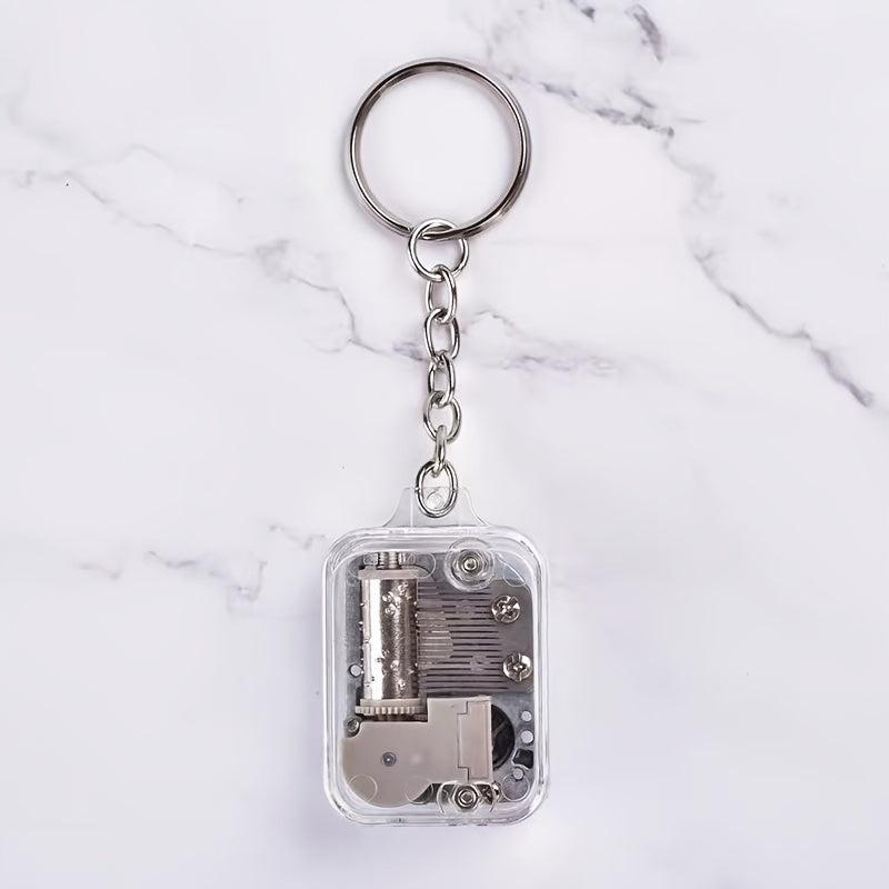 City of Sky Music Keychain Mini Music Box Key Pendant