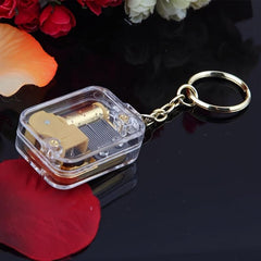 City of Sky Music Keychain Mini Music Box Key Pendant