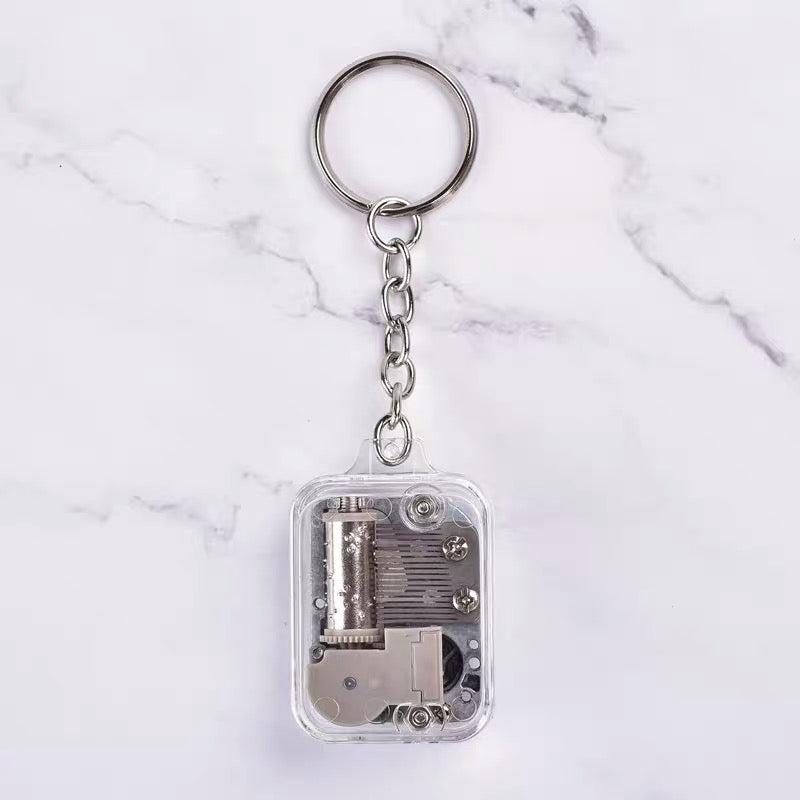 City of Sky Music Keychain Mini Music Box Key Pendant
