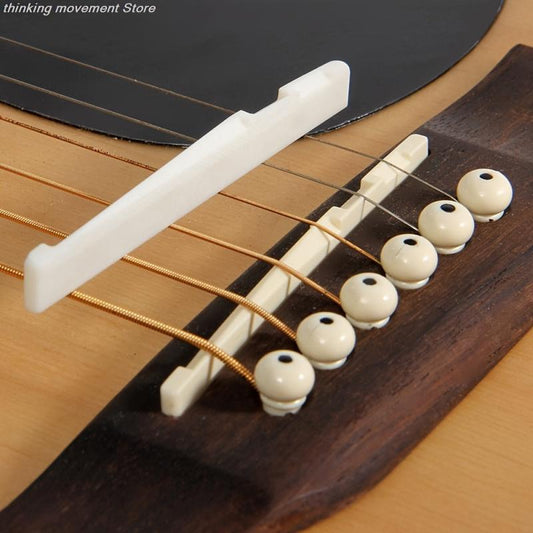 Bone Bridge Pins Nail Nut Saddle Part For Acoustic Guitar