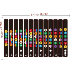 Guitar Fretboard Stickers Note Stickers Learn Guitar Music Stickers