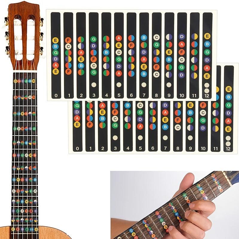 Guitar Fretboard Stickers Note Stickers Learn Guitar Music Stickers