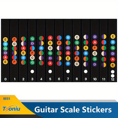 Guitar Fretboard Stickers Note Stickers Learn Guitar Music Stickers
