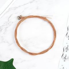 6pcs High Pure Copper Guitar Strings for Enhanced Acoustic Sound
