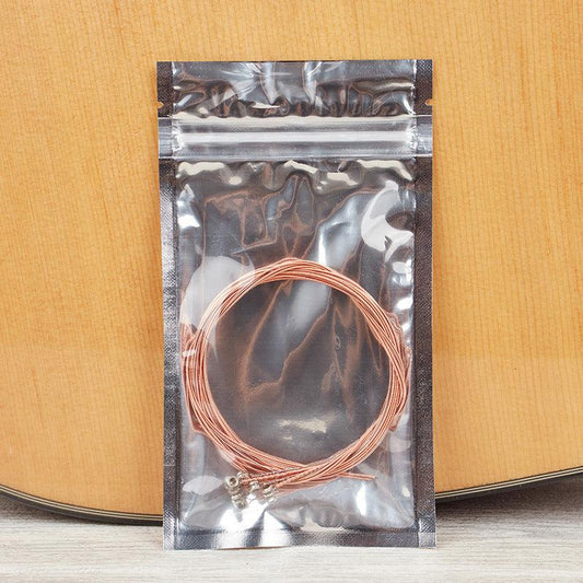 6pcs High Pure Copper Guitar Strings for Enhanced Acoustic Sound