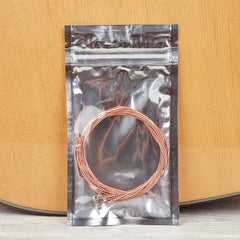6pcs High Pure Copper Guitar Strings for Enhanced Acoustic Sound