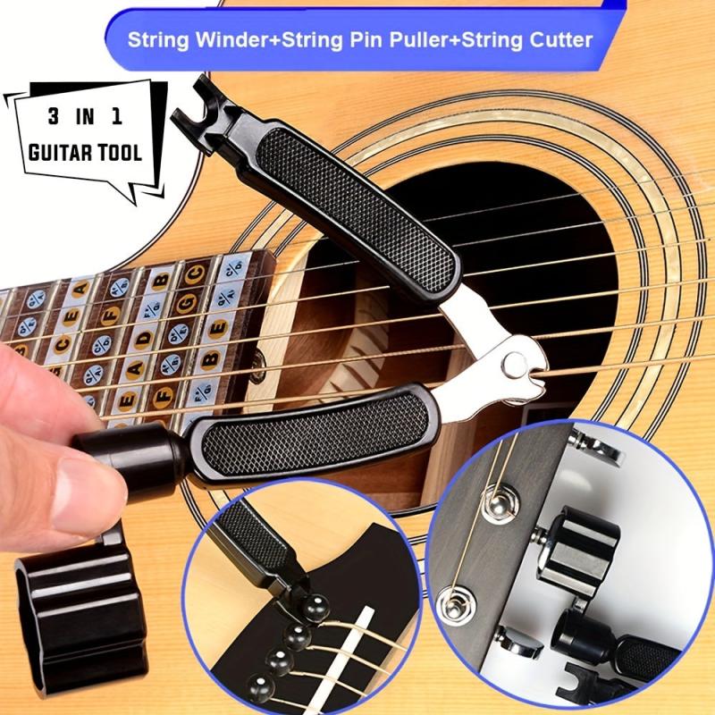 3-In-1 Guitar String Changer Winder Pin Puller Cutter