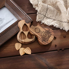 Wooden Guitar Picks Holder TO MY MAN for Christmas Halloween Thanksgiving
