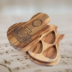 Wooden Guitar Picks Holder TO MY MAN for Christmas Halloween Thanksgiving