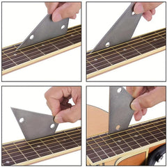 3pcs Guitar Neck Notching Tool String Action Ruler Gauge and Leveling