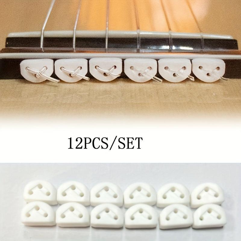 12pcs Guitar String Rollers Guides Locks Nut Block Clamp