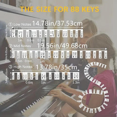 88 Keys Detachable Piano Keyboard Note Label