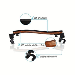 Violin Shoulder Rest 4/4 3/4 Collapsible Adjustable Feet Foam Pad Silicone Claws
