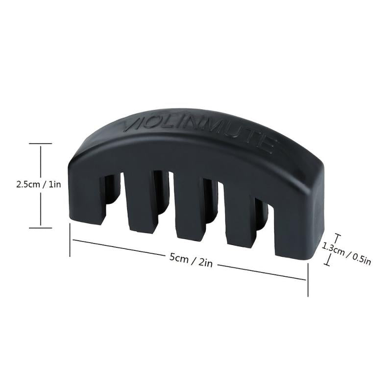 Rubber Violin Mute for 4 4 3 4 & 1 2 Violins - Practice Silently Anywhere