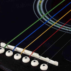 6 Pcs Set Colorful Guitar String For Acoustic Guitar