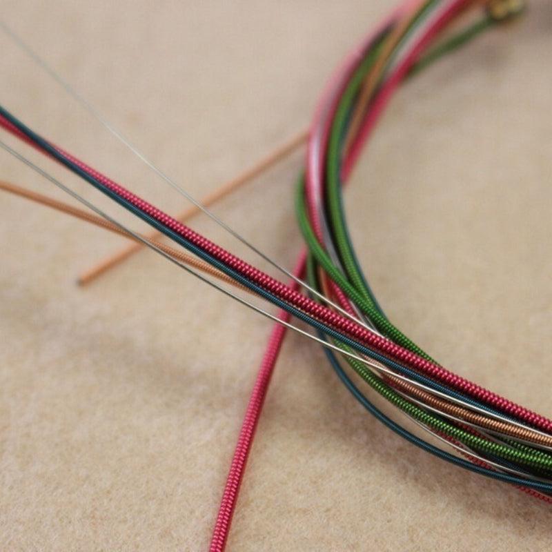 6 Pcs Set Colorful Guitar String For Acoustic Guitar