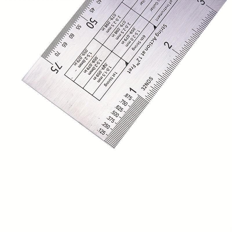 String Action Gauge Steel Ruler Guide Setup Measuring Luthier