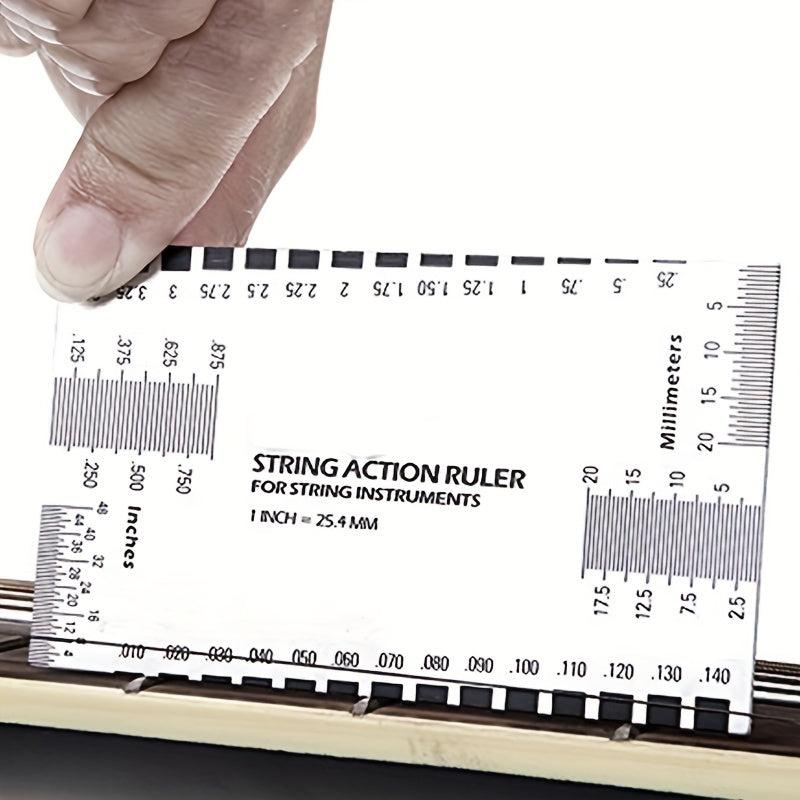 String Action Gauge Steel Ruler Guide Setup Measuring Luthier