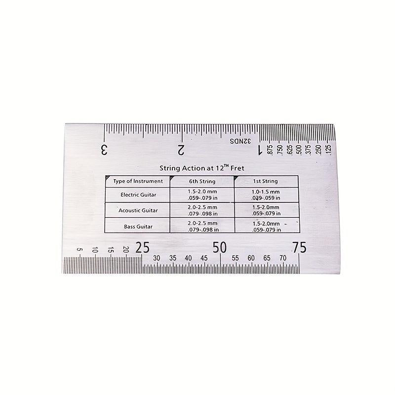 String Action Gauge Steel Ruler Guide Setup Measuring Luthier