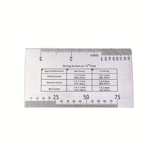 String Action Gauge Steel Ruler Guide Setup Measuring Luthier