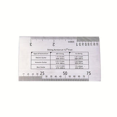 String Action Gauge Steel Ruler Guide Setup Measuring Luthier
