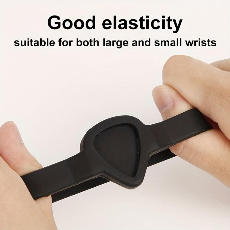 1pc Guitar Pick Sleeve Pick Clip Hand Ring Type Silicone Portable Pick Box
