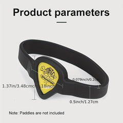 1pc Guitar Pick Sleeve Pick Clip Hand Ring Type Silicone Portable Pick Box