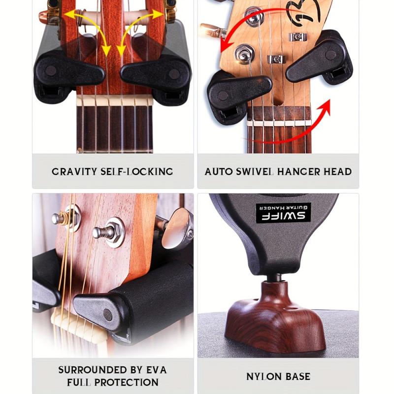 Auto Locking Guitar Hanger for Guitar Bass Ukulele