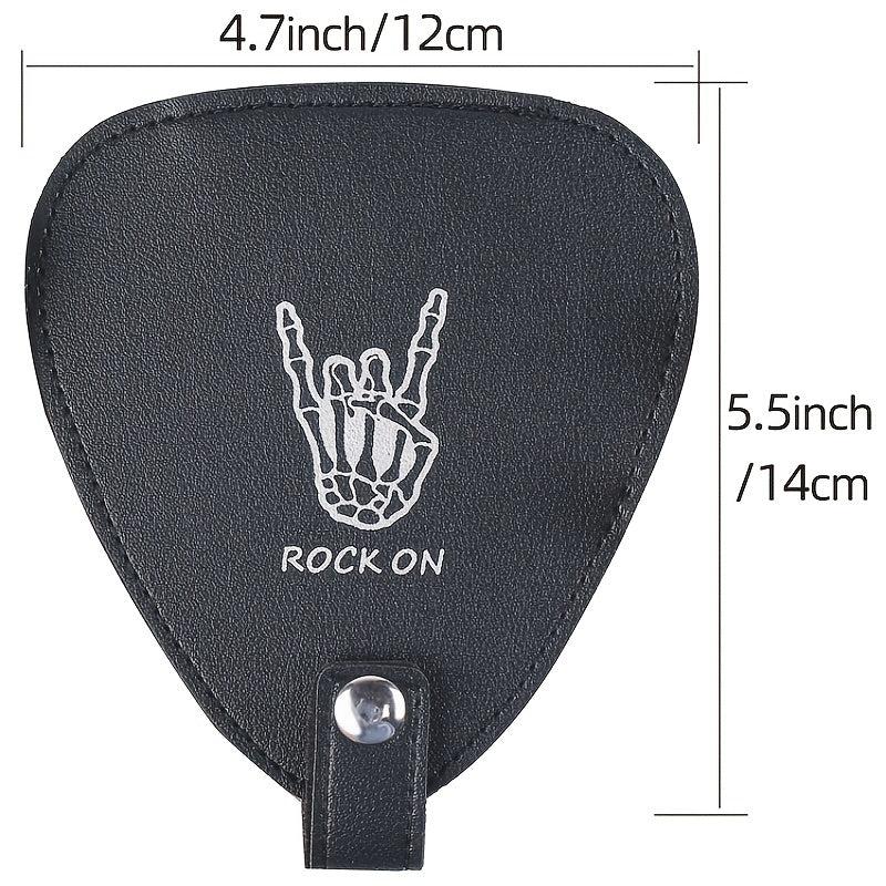 Plectrum Holder Case 22 Picks PU Leather Portable Pick Storage Bag