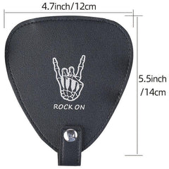 Plectrum Holder Case 22 Picks PU Leather Portable Pick Storage Bag