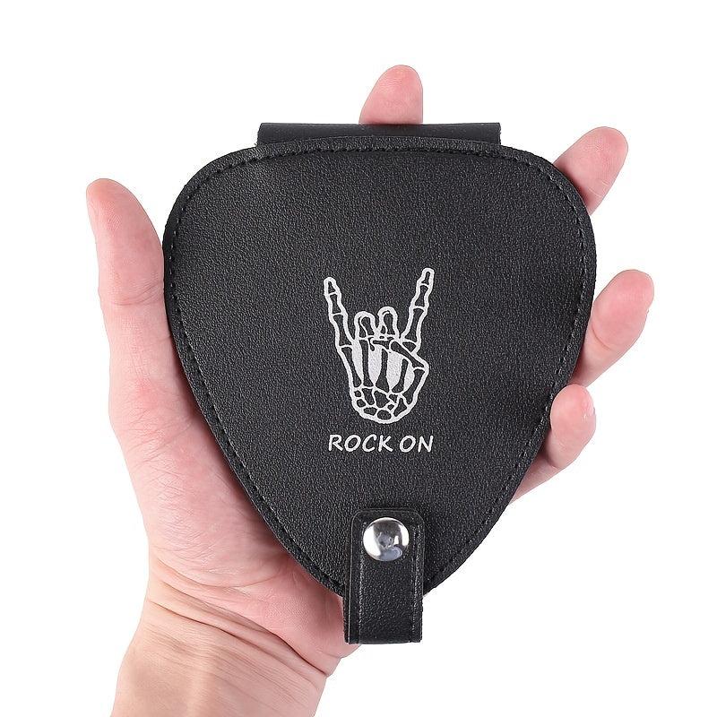 Plectrum Holder Case 22 Picks PU Leather Portable Pick Storage Bag