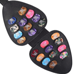 Plectrum Holder Case 22 Picks PU Leather Portable Pick Storage Bag