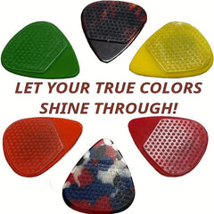 16pcs Guitar Pick Grips Silicone Stickers Transparent Non Slip Plectrum Stickers