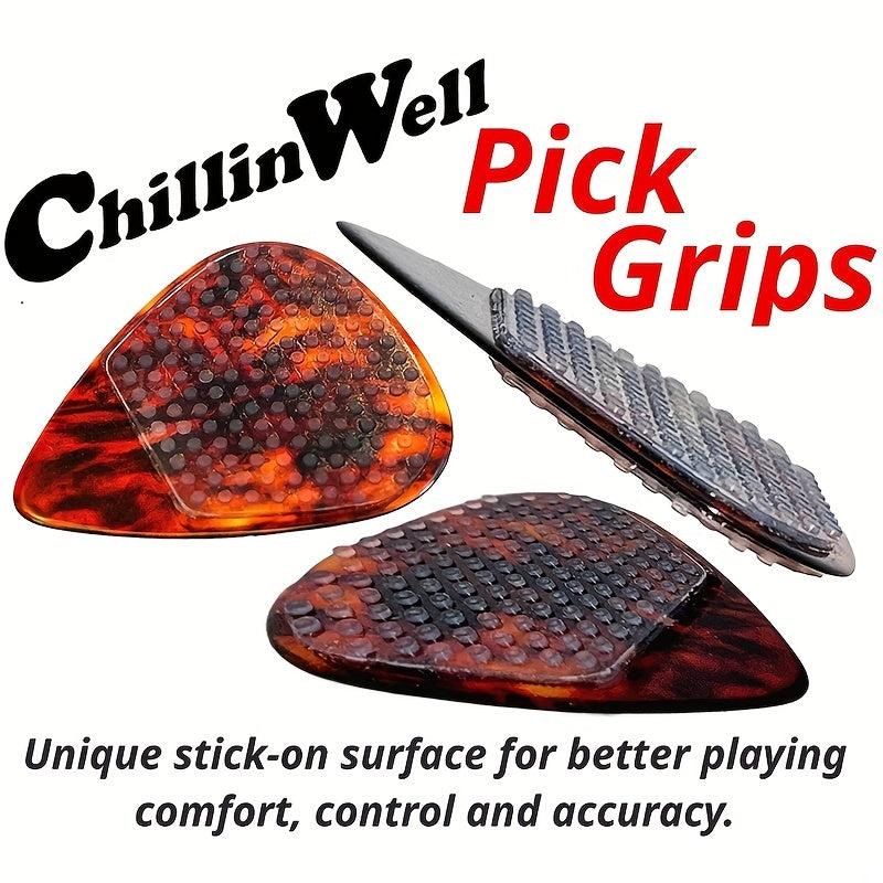 16pcs Guitar Pick Grips Silicone Stickers Transparent Non Slip Plectrum Stickers