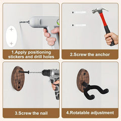 Adjustable Wall Mounted Guitar Hanger with Screw