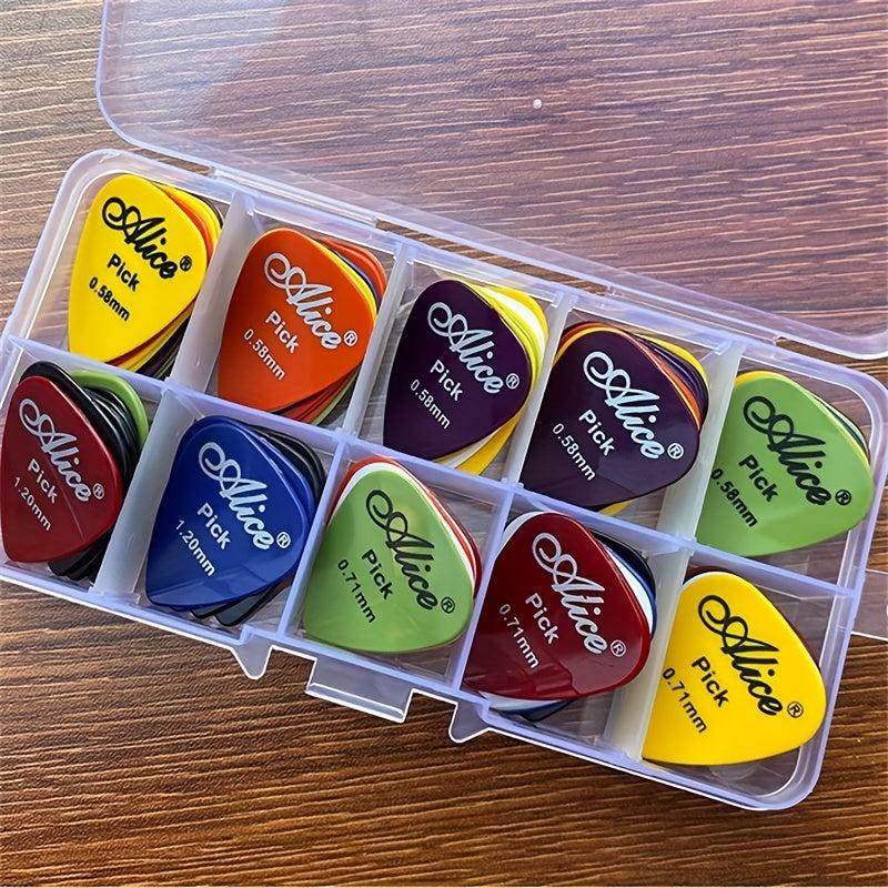 30-50 Guitar Picks ABS Resin Matte Smooth Wear-resistant with Shrapnel Box